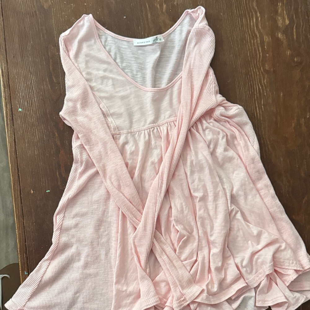 Altar'd State Blush Pink Scoop Neck Tank